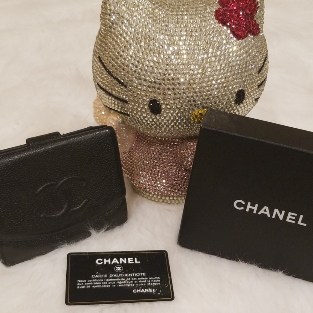 Chanel Black Caviar CC Wallet